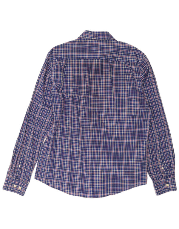 CREW CLOTHING Mens Casual Fit Shirt Large Blue Check Cotton