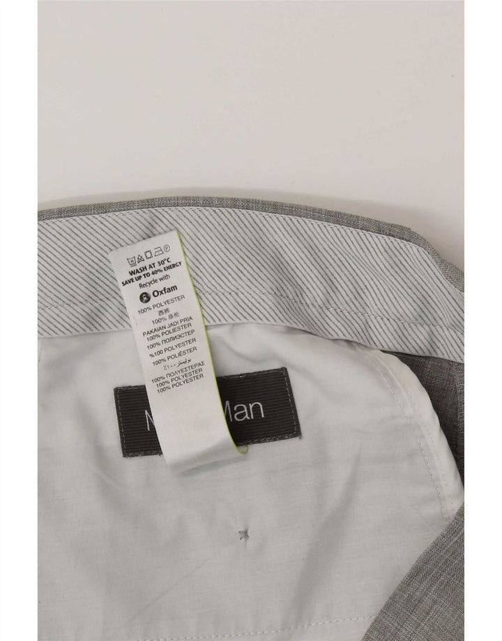 Marks & Spencer Mens Pegged Suit Trousers W32 L29 Grey Polyester