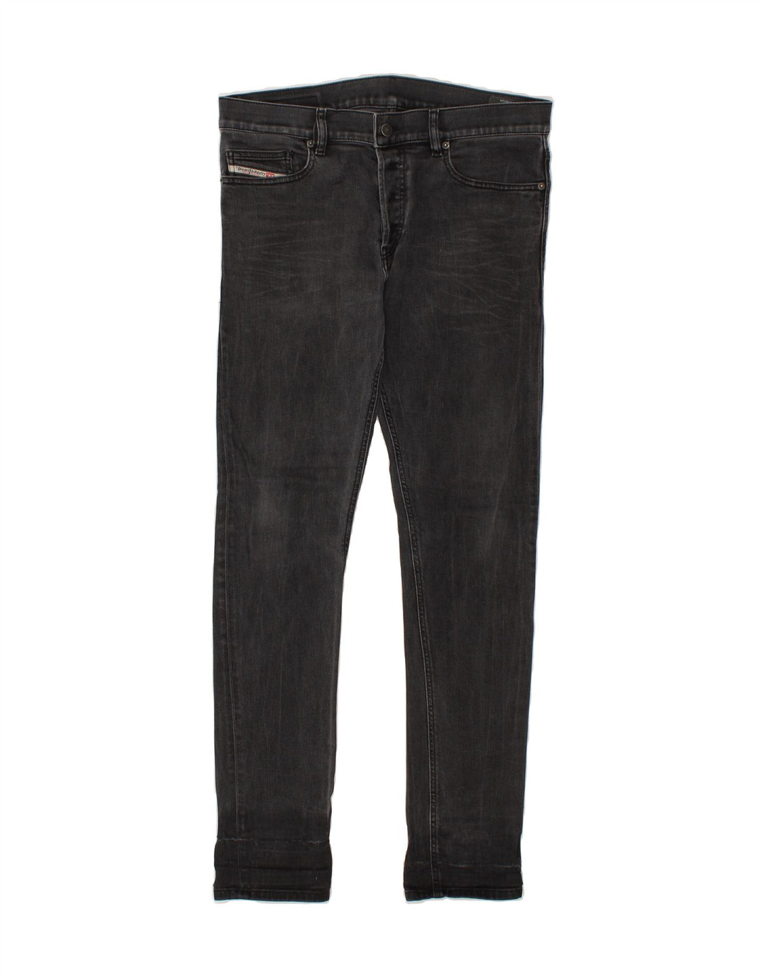 DIESEL Mens Slim Jeans W32 L32 Black Cotton