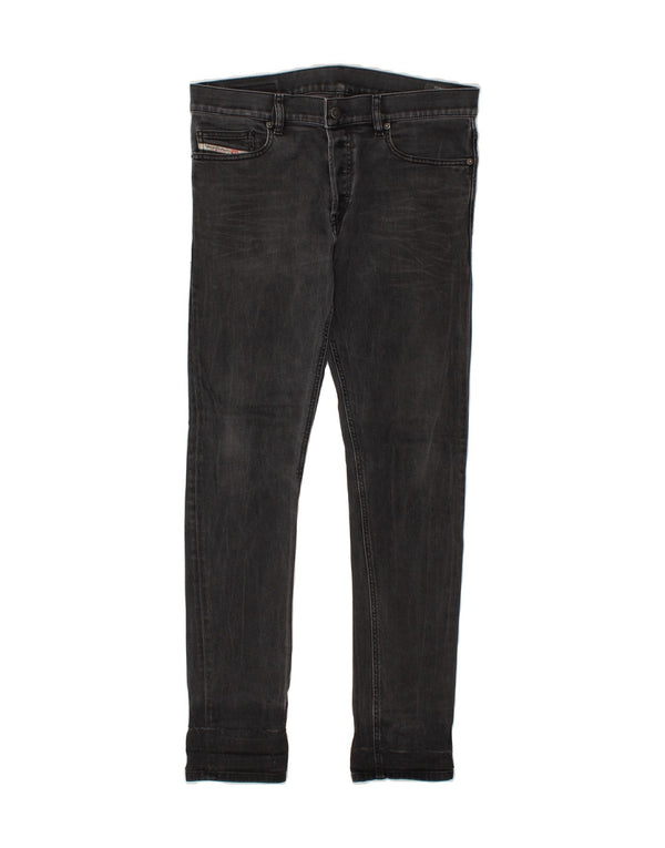DIESEL Mens Slim Jeans W32 L32 Black Cotton