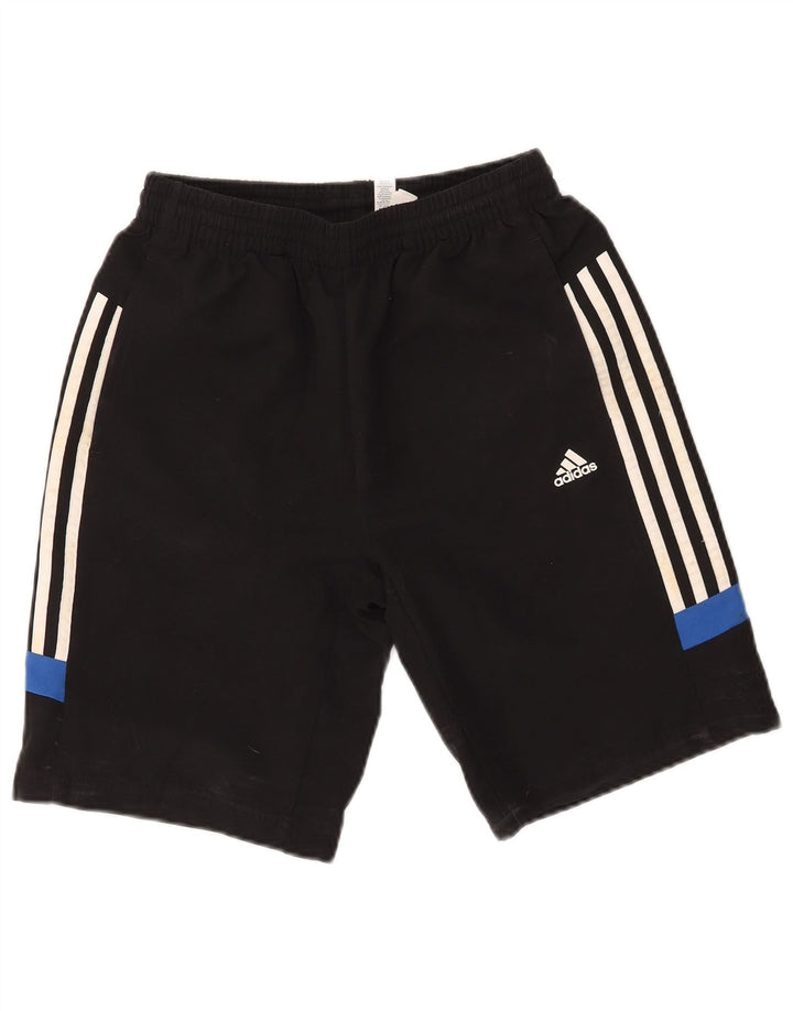Adidas Boys Sport Shorts 13-14 Years  Black Colourblock Polyester