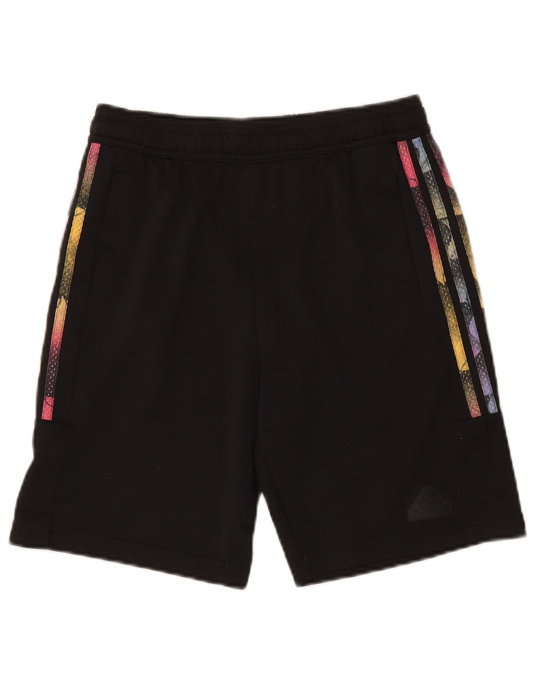 ADIDAS Girls Sport Shorts 13-14 Years W28 L8 Black Polyester