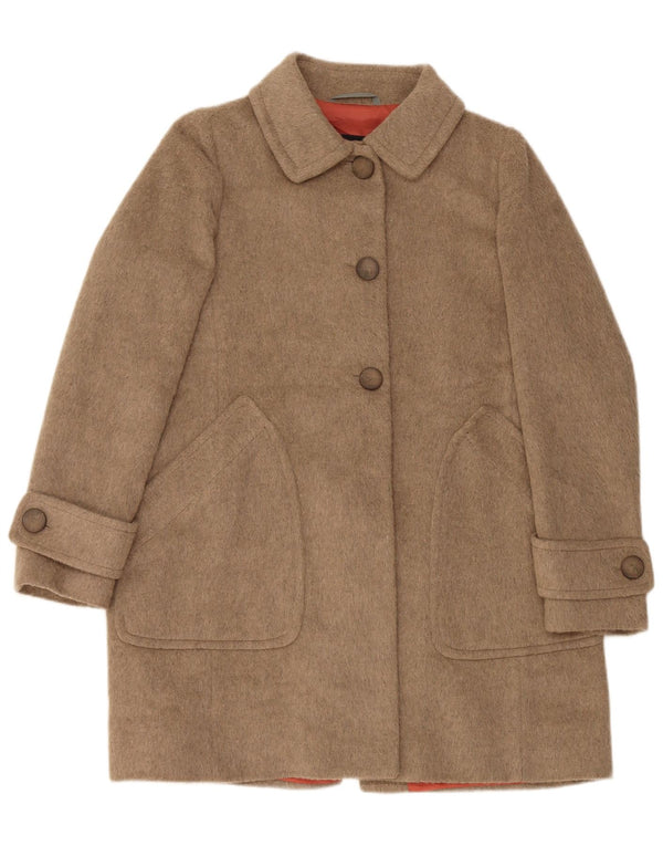 Marella Womens EMME Overcoat UK 12 Medium Beige Acrylic