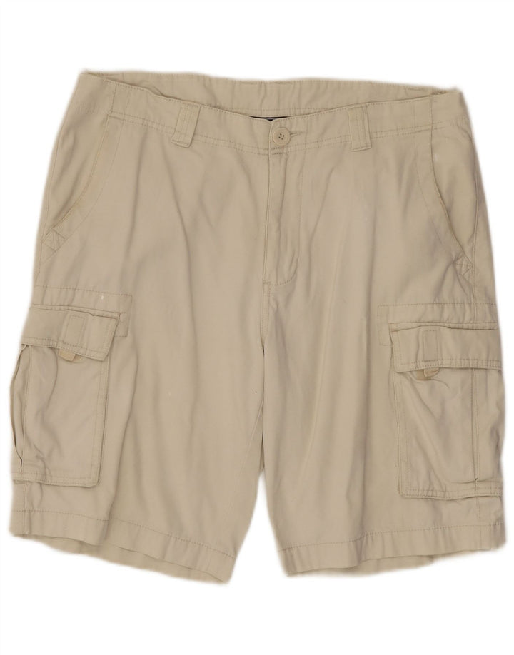 Fila Mens Cargo Shorts Large W34  Off White Cotton