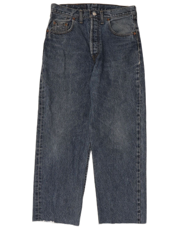 LEVI'S Mens High Waist Loose Jeans W32 L26  Navy Blue Cotton