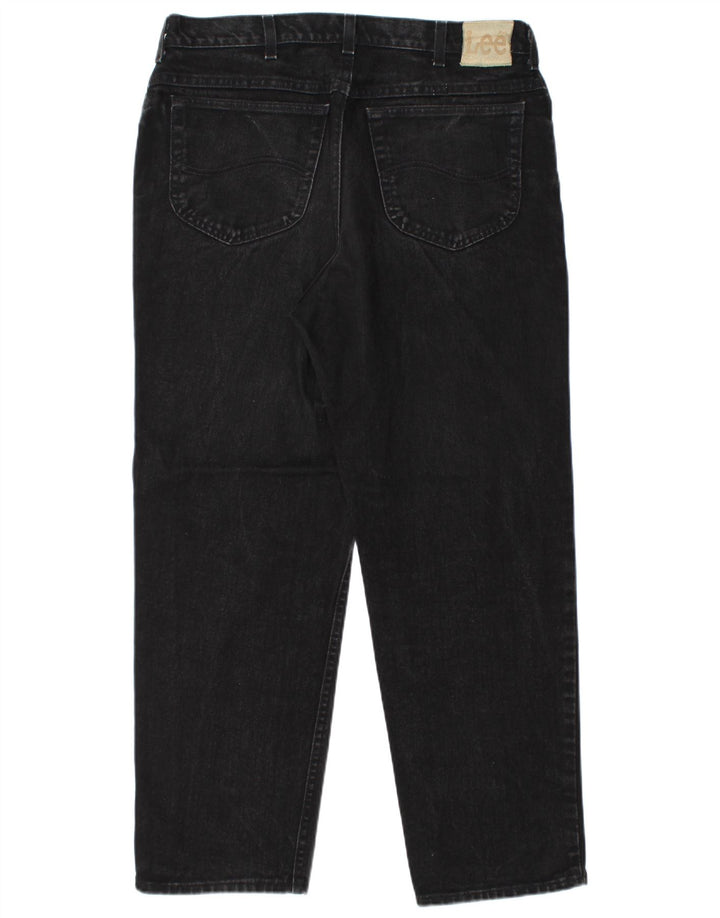 LEE Mens Tapered Jeans W36 L30 Black Cotton