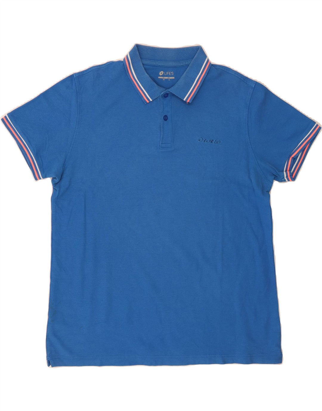LOTTO Mens Polo Shirt XL Blue Vintage Lotto and Second-Hand Lotto from Messina Hembry 