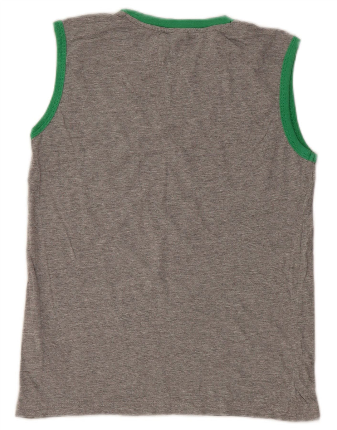 CHAMPION Boys Graphic Vest Top 11-12 Years Grey Cotton