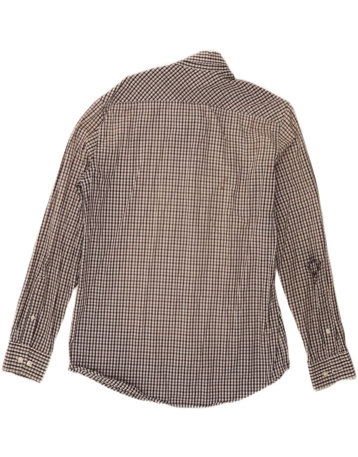 Carrera Mens Regular Fit Shirt Large Black Check Cotton