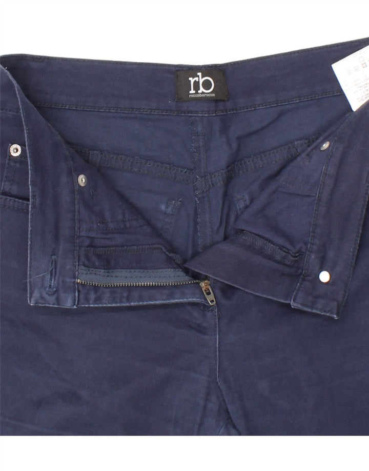 ROCCOBAROCCO Womens Casual Trousers  IT 44 Medium W30 L25  Navy Blue Vintage Roccobarocco and Second-Hand Roccobarocco from Messina Hembry 