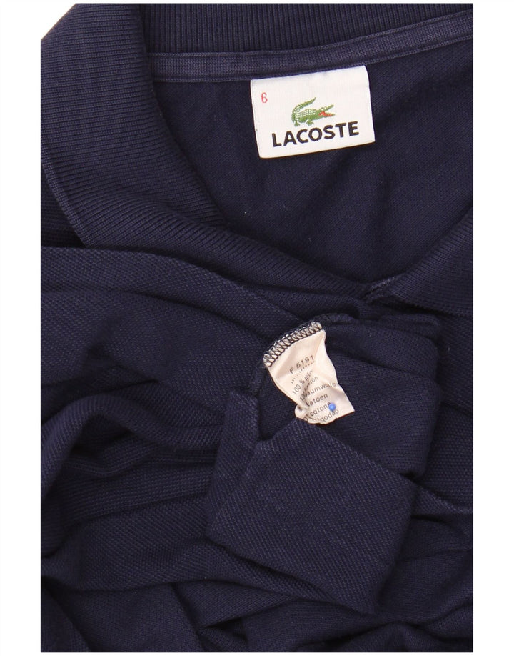 LACOSTE Mens Polo Shirt Size 6 XL Navy Blue Cotton