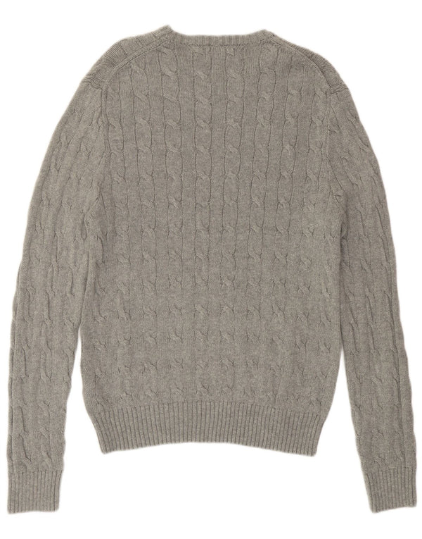 Polo Ralph Lauren Mens Crew Neck Jumper Sweater Medium Grey Cotton