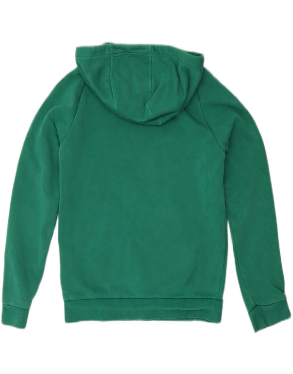 Adidas Boys Hoodie Jumper 9-10 Years Green Cotton