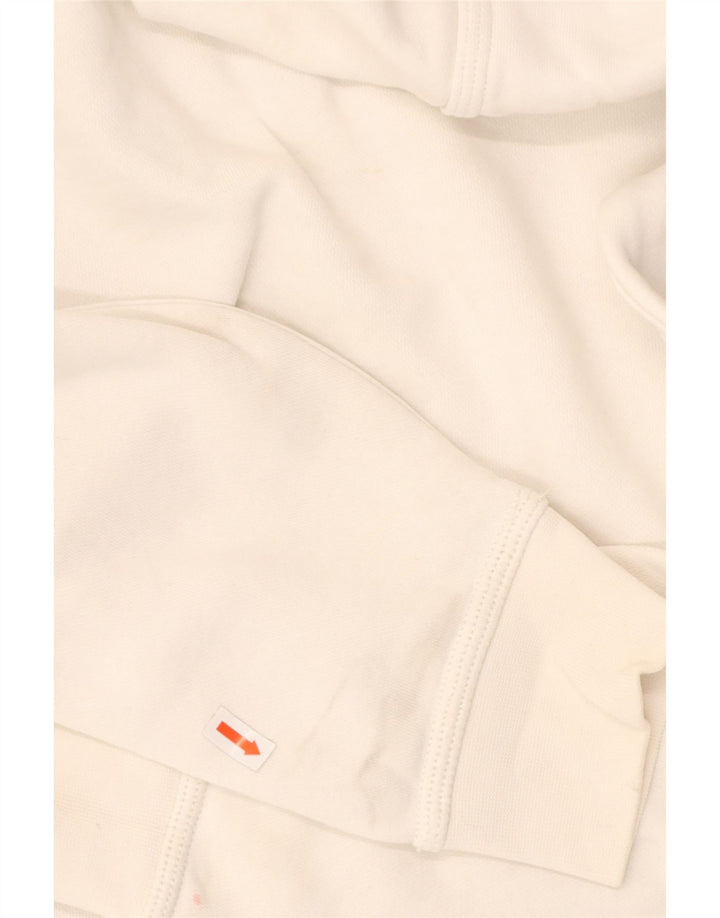 NIKE Mens Hoodie Jumper Medium Off White