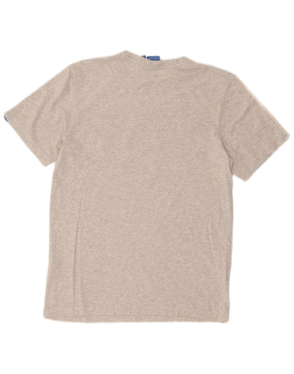 Adidas Mens Graphic T-Shirt Top Small Grey Colourblock Cotton