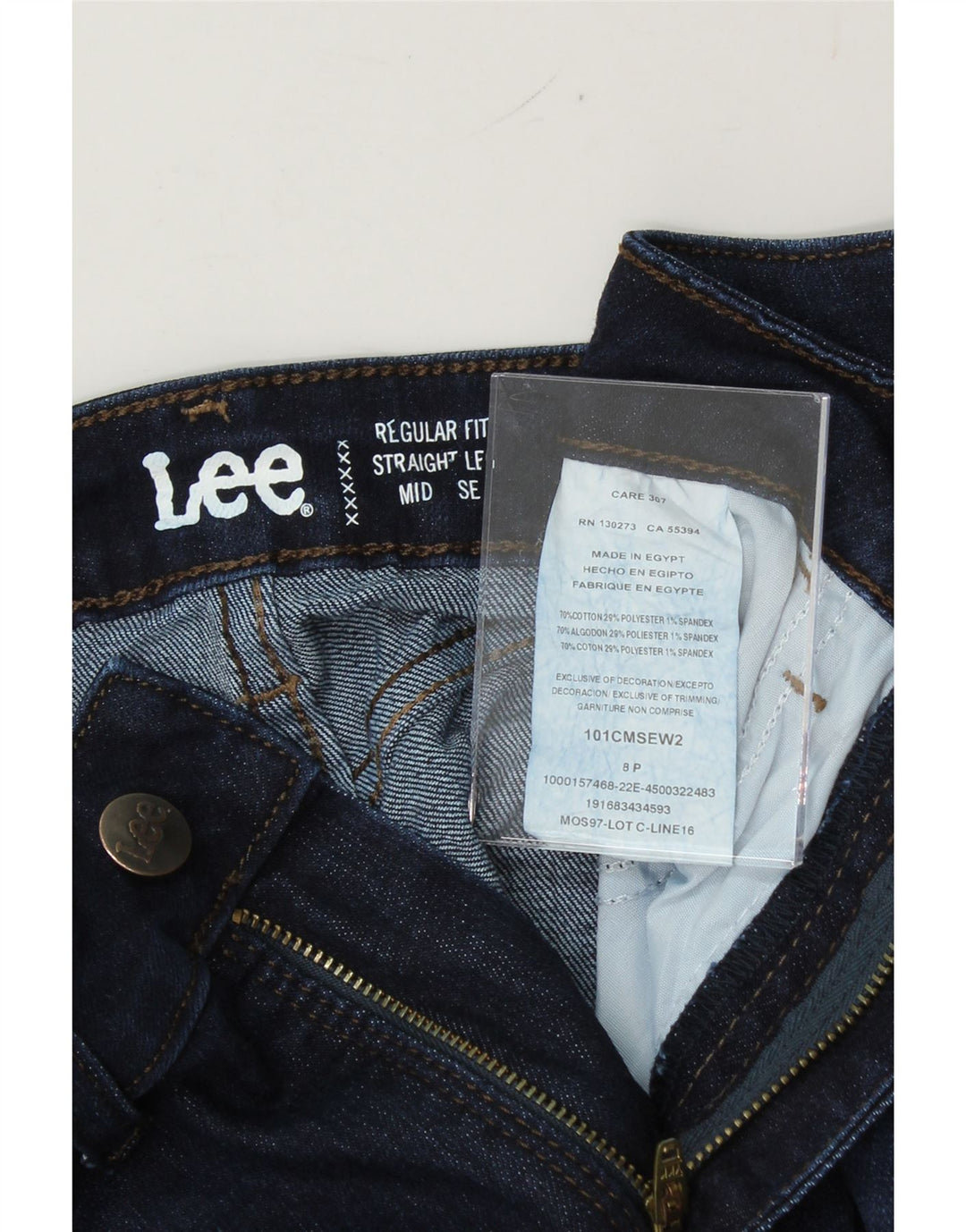 LEE Womens Mid Rise Straight Jeans US 8 Medium W30 L27 Navy Blue Vintage Lee and Second-Hand Lee from Messina Hembry 