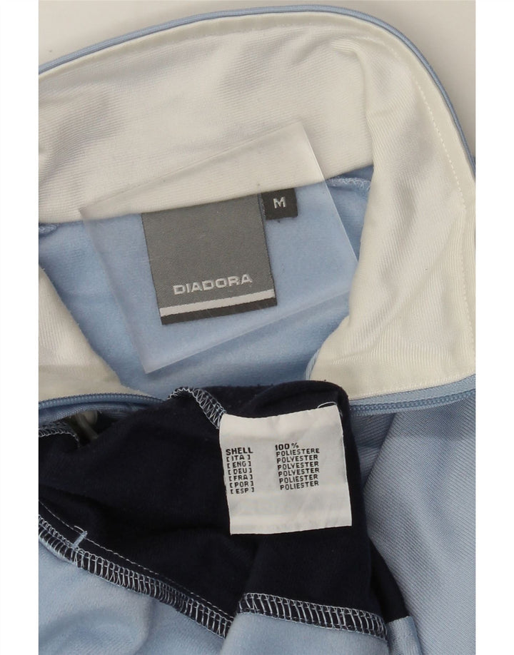 Diadora Womens Tracksuit Top Jacket Medium Blue Colourblock Polyester