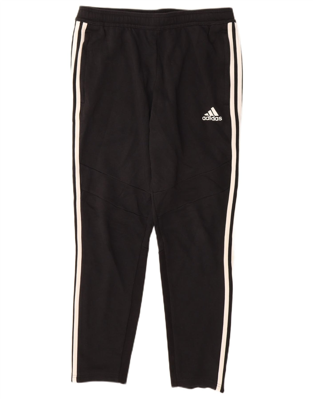 ADIDAS Mens Tracksuit Trousers Medium  Black Cotton