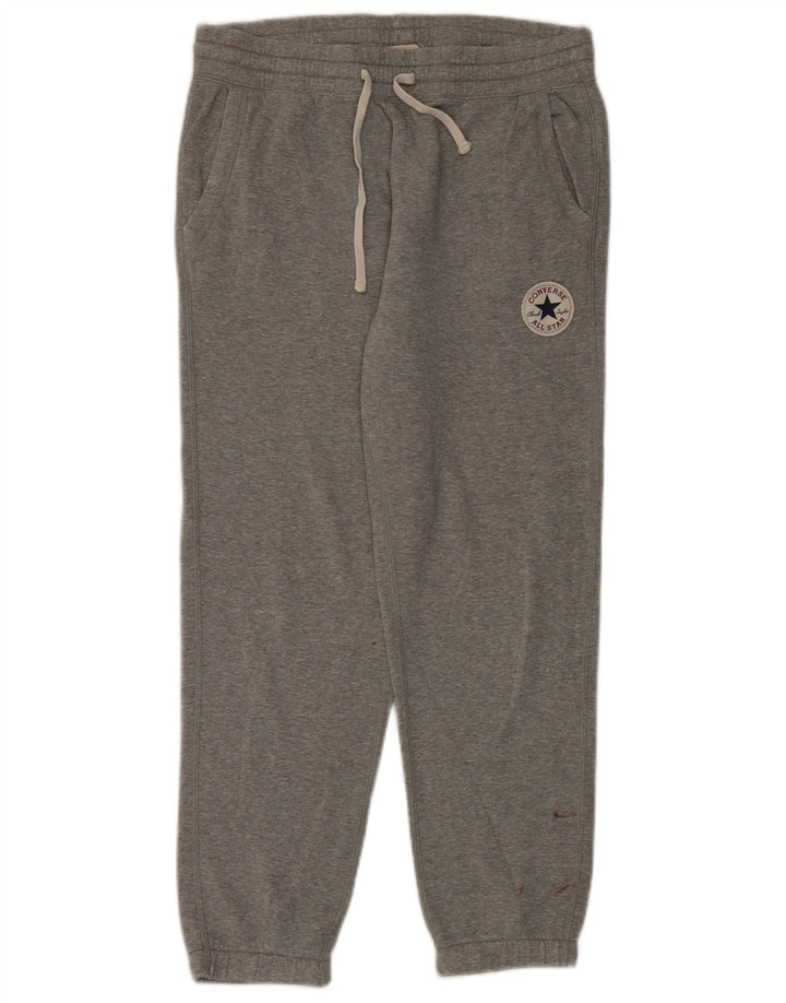 Converse Mens Tracksuit Trousers Joggers Medium  Grey Cotton