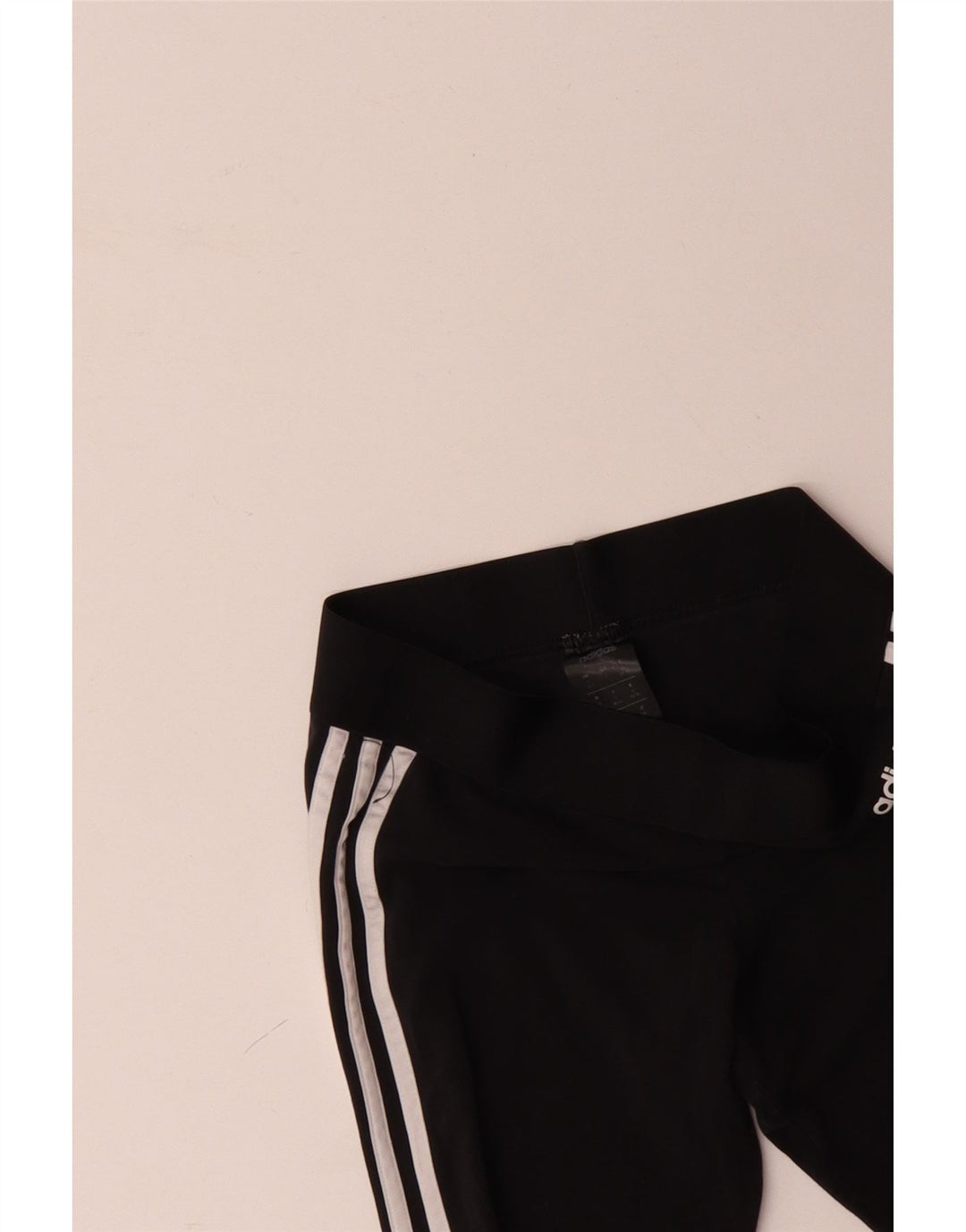 ADIDAS Womens Leggings UK 8/10 Small  Black Cotton