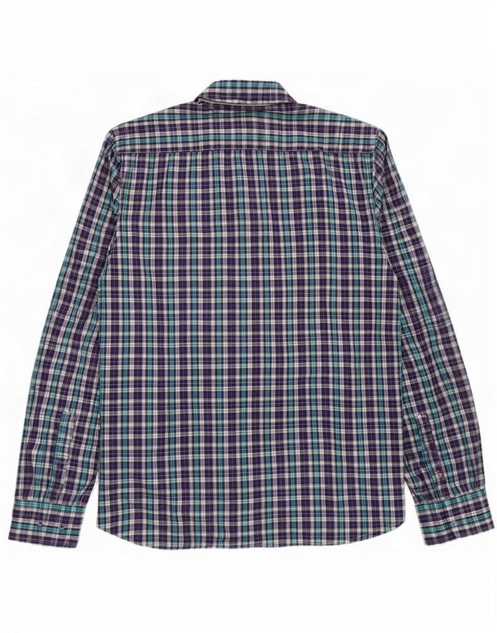 Gas Mens Shirt Large Purple Check