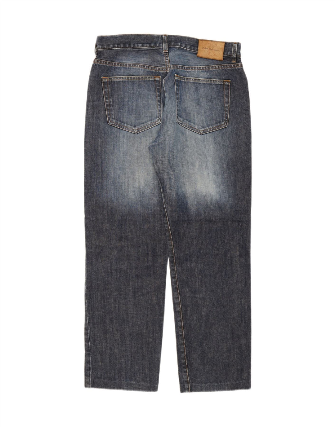 CALVIN KLEIN Mens Straight Jeans W32 L28 Navy Blue Vintage Calvin Klein and Second-Hand Calvin Klein from Messina Hembry 