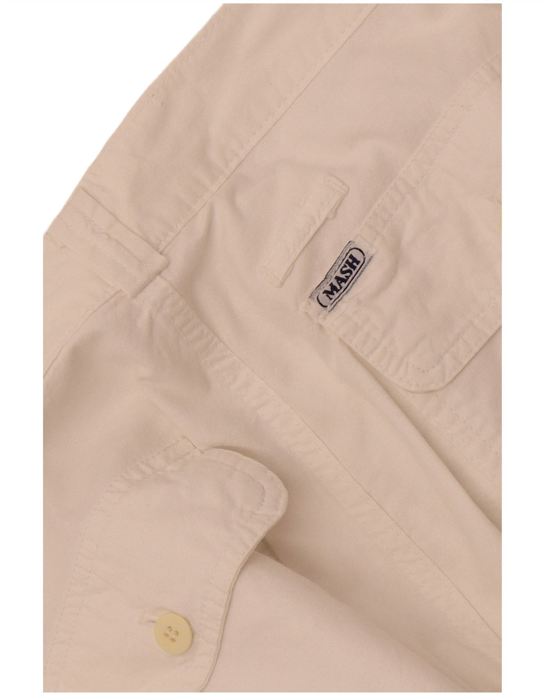 Mash Mens Straight Chino Trousers W30 L32 White