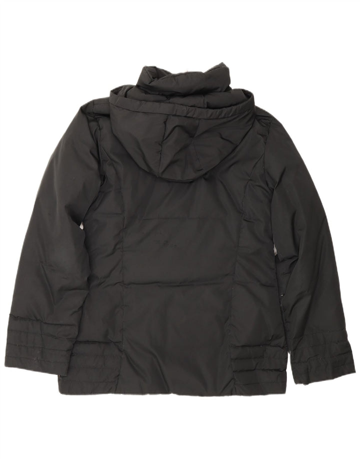 Moncler Womens Hooded Padded Jacket Size 2 Medium Black Polyester