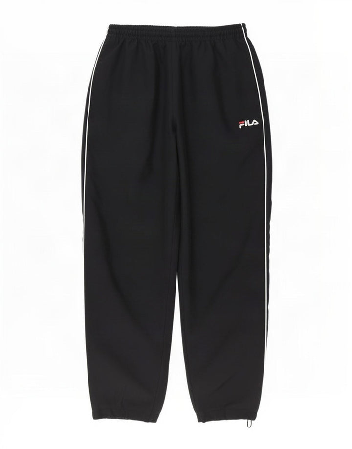 Fila Mens Graphic Tracksuit Trousers Joggers Medium Black Polyester