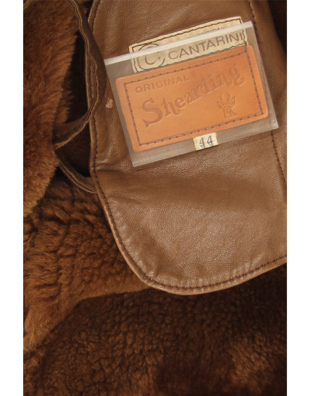 Vintage Womens Shearling Coat IT 44 Medium Brown Shearling Classic