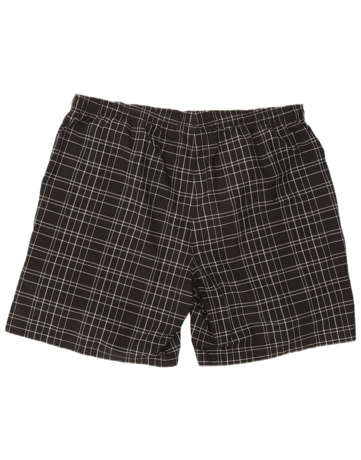 Reebok Mens Swimming Shorts 2XL  Black Check Polyester