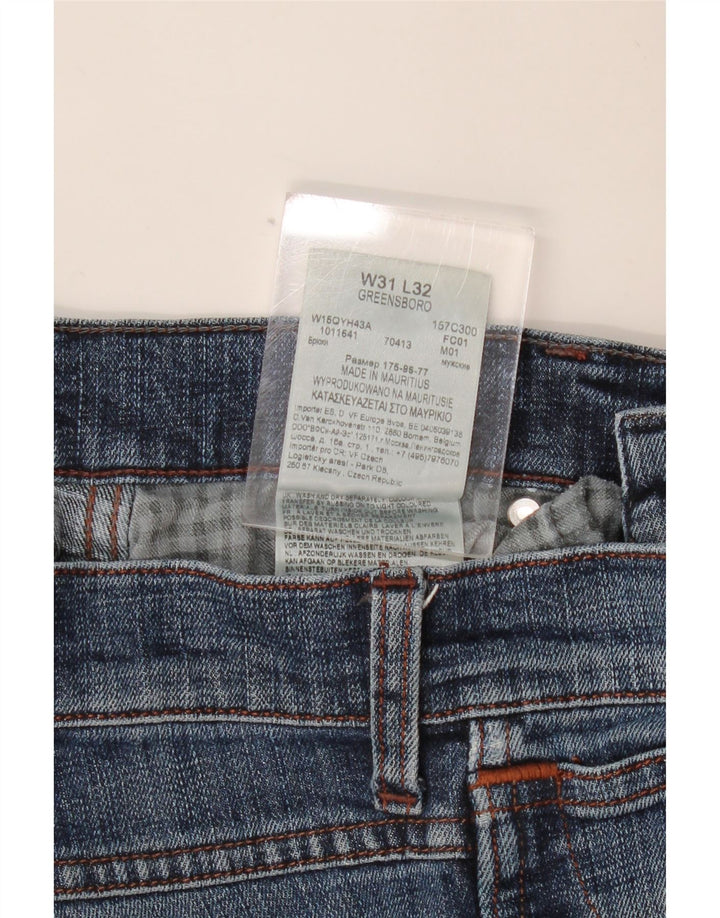 WRANGLER Mens Greensboro Slim Jeans W31 L32 Blue Cotton