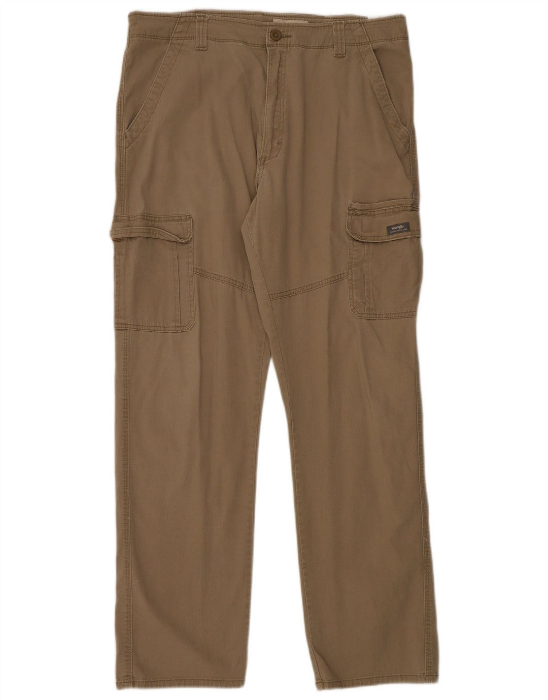 WRANGLER Mens Relaxed Fit Cargo Trousers W36 L34 Beige Cotton