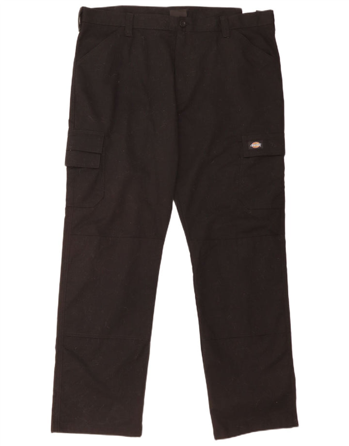 Dickies Mens Straight Cargo Trousers W40 L32 Black Polyester