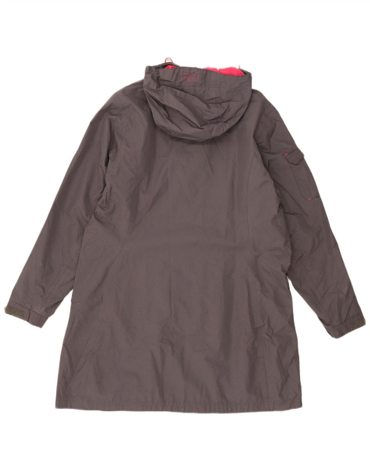 Helly Hansen Womens Hooded Raincoat UK 18 XL Grey Polyester