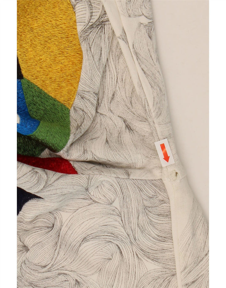 Zara Mens Graphic Sweatshirt Jumper Large White