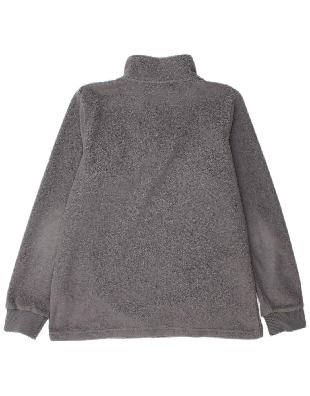 NAUTICA Mens Graphic Zip Neck Fleece Jumper Medium Grey Polyester