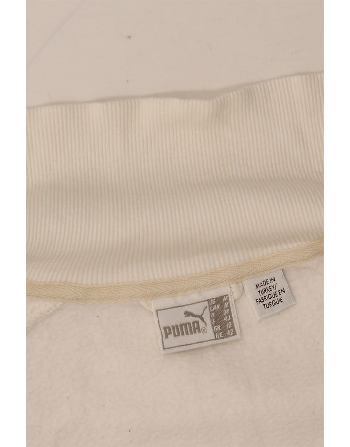 PUMA Womens Graphic Tracksuit Top Jacket UK 14 Medium White
