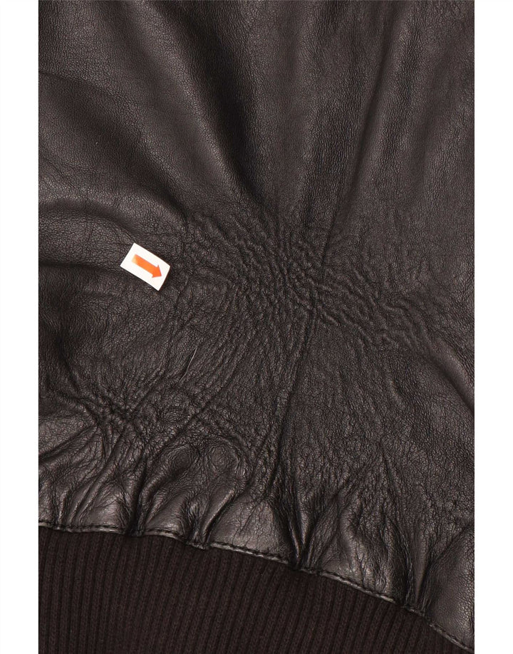 Maze Mens Leather Jacket IT 50 Large Black