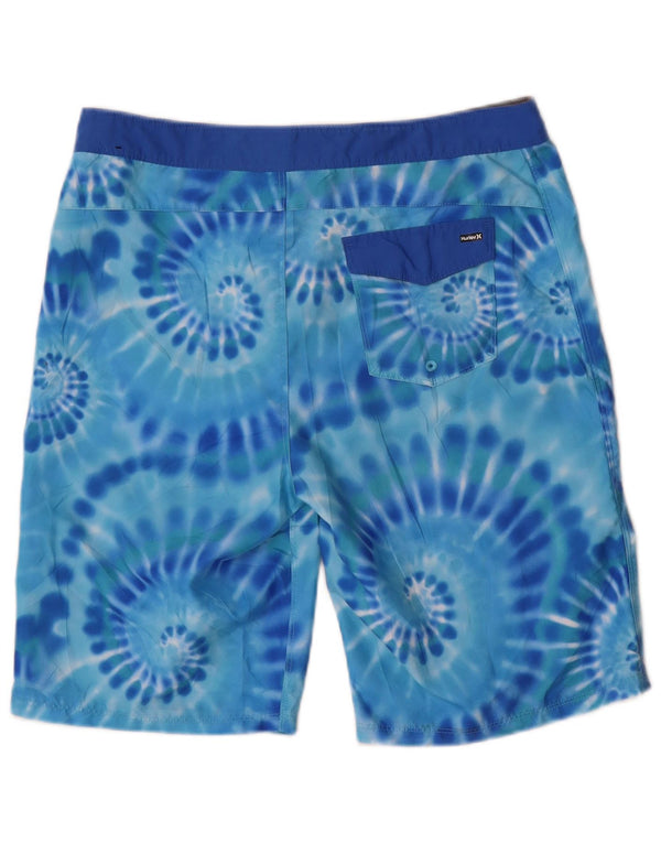 Hurley Boys Swimming Shorts 15-16 Years Blue Tie Dye Polyester