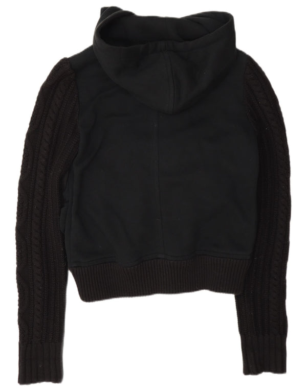 Iceberg Womens Zip Hoodie Sweater IT 44 Medium Navy Blue Cotton