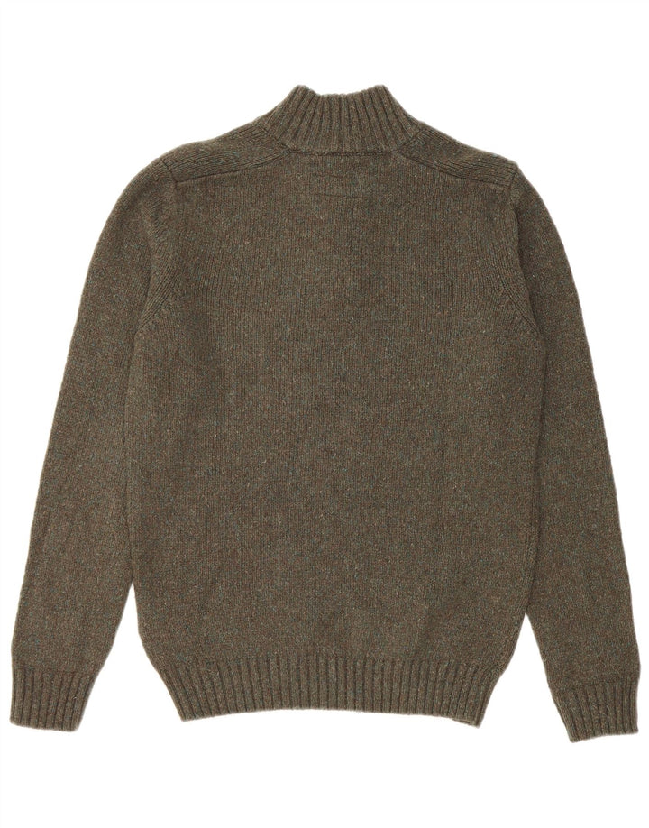 Marlboro Classics Mens Button Neck Jumper Sweater Large Grey Wool