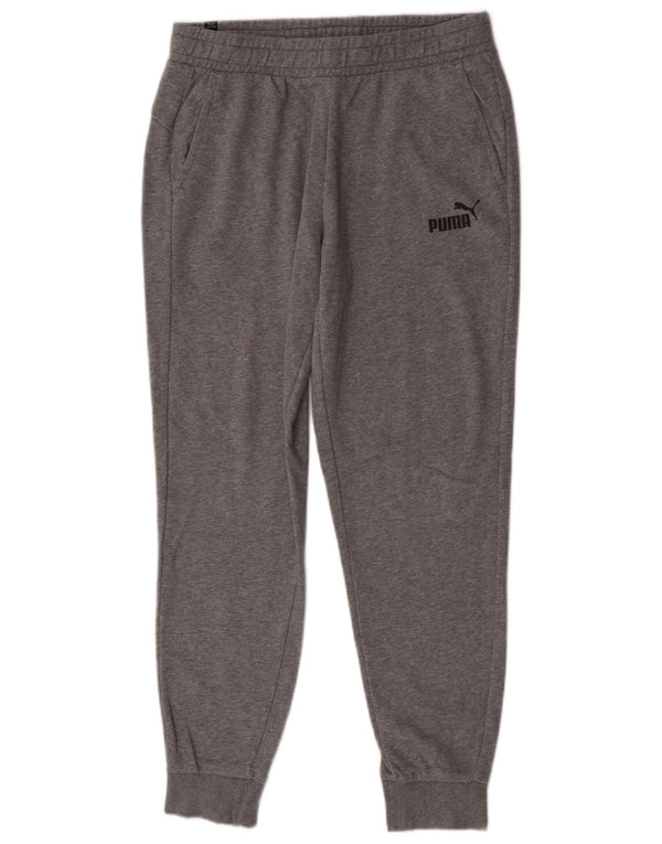 Puma Mens Tracksuit Trousers Joggers Large  Grey Flecked Cotton