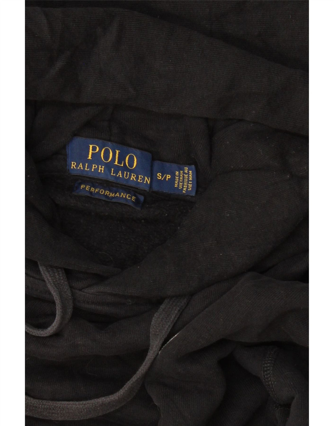POLO RALPH LAUREN Womens Oversized Hoodie Jumper UK 10 Small Black