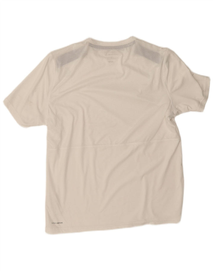 Reebok Mens T-Shirt Top Large White Colourblock Polyester
