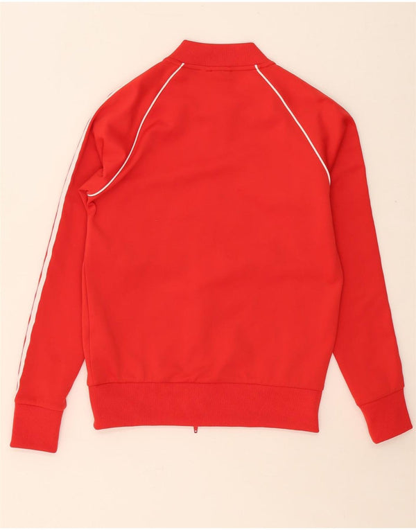 ADIDAS Mens Tracksuit Top Jacket Small Red Cotton