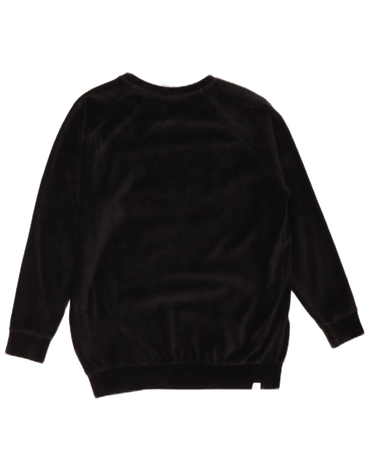 PUMA Womens Oversized Graphic Sweatshirt Jumper UK 12 Medium Black Cotton