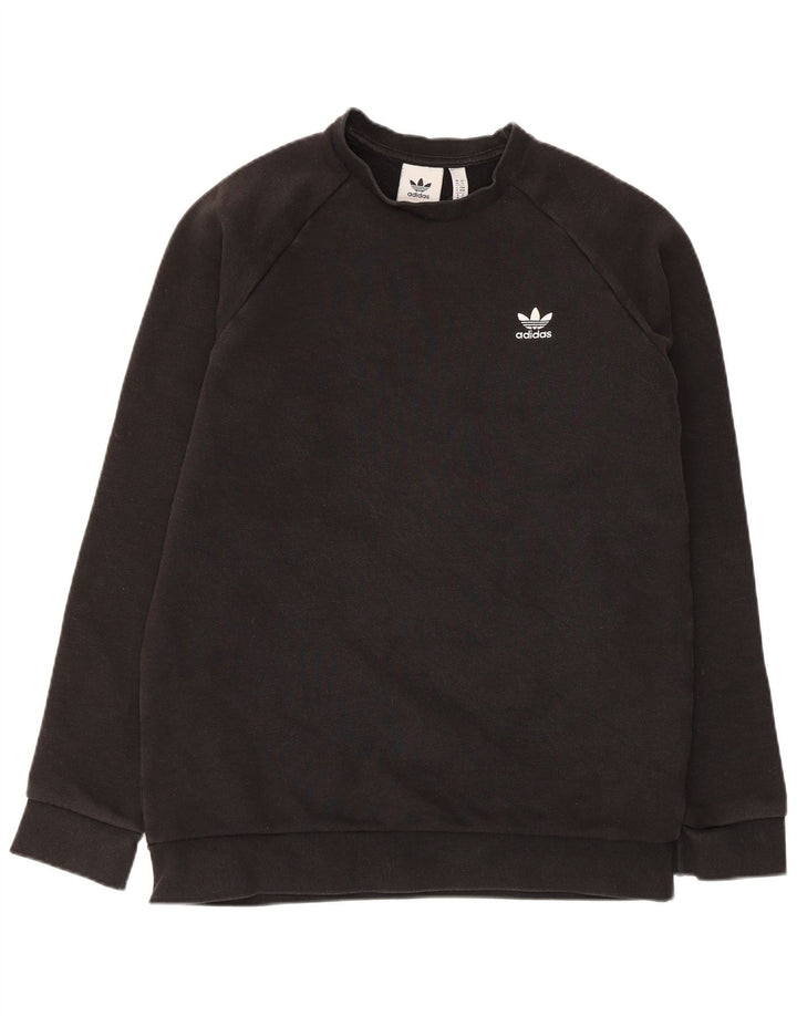 Adidas Mens Sweatshirt Jumper Medium Black Cotton