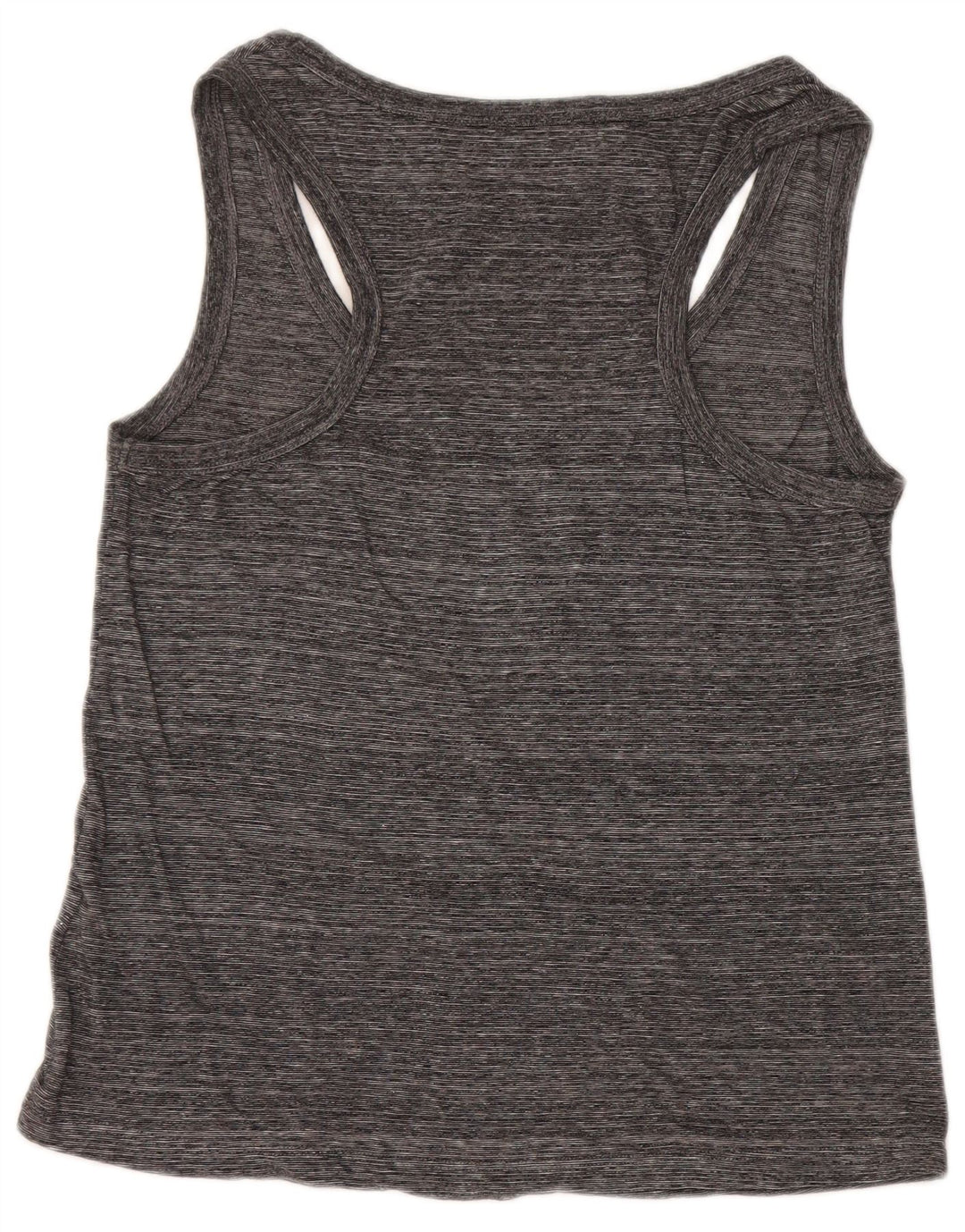 SUPERDRY Womens Graphic Vest Top UK 10 Small Grey Flecked Cotton