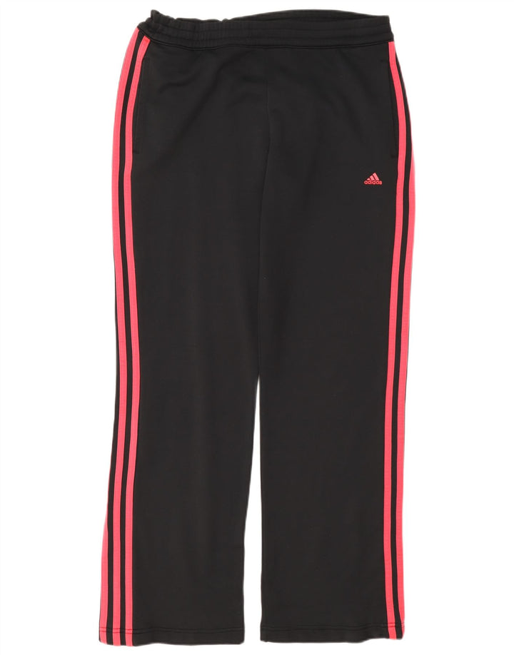 Adidas Womens Tracksuit Trousers UK 12 Medium Black Polyester